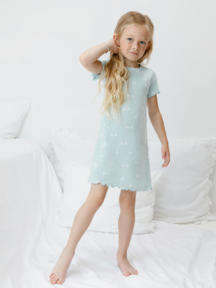 Ночная сорочка для девочки, артикул: К 1180, цвет: голубой