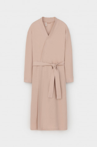 Халаты женские для мам, артикул: Е 50026, цвет: светло-бежевый - 2 фото