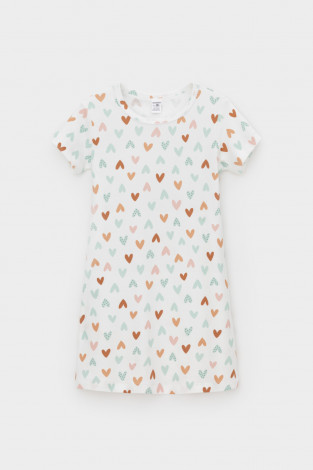 Ночная сорочка для девочки, артикул: К 1156, цвет: сахар - 2 фото