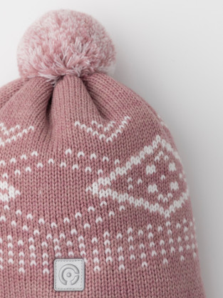 Шапка для девочки, артикул: КВ 20404/ш, цвет: розовый - 2 фото