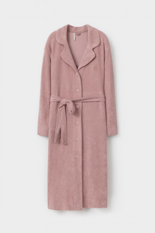 Халаты женские для мам, артикул: Е 50030, цвет: розовый - 2 фото