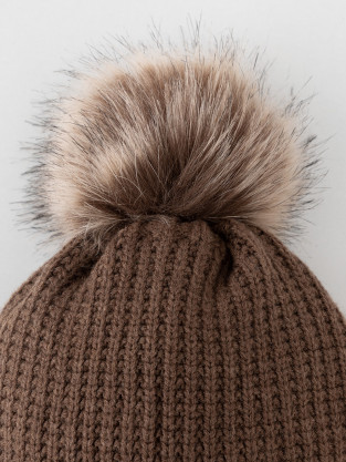 Шапка для девочки, артикул: КВ 20407/ш, цвет: бежевый - 2 фото